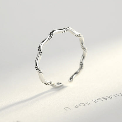 Inel din argint reglabil simplu fara pietre band cesini cadou