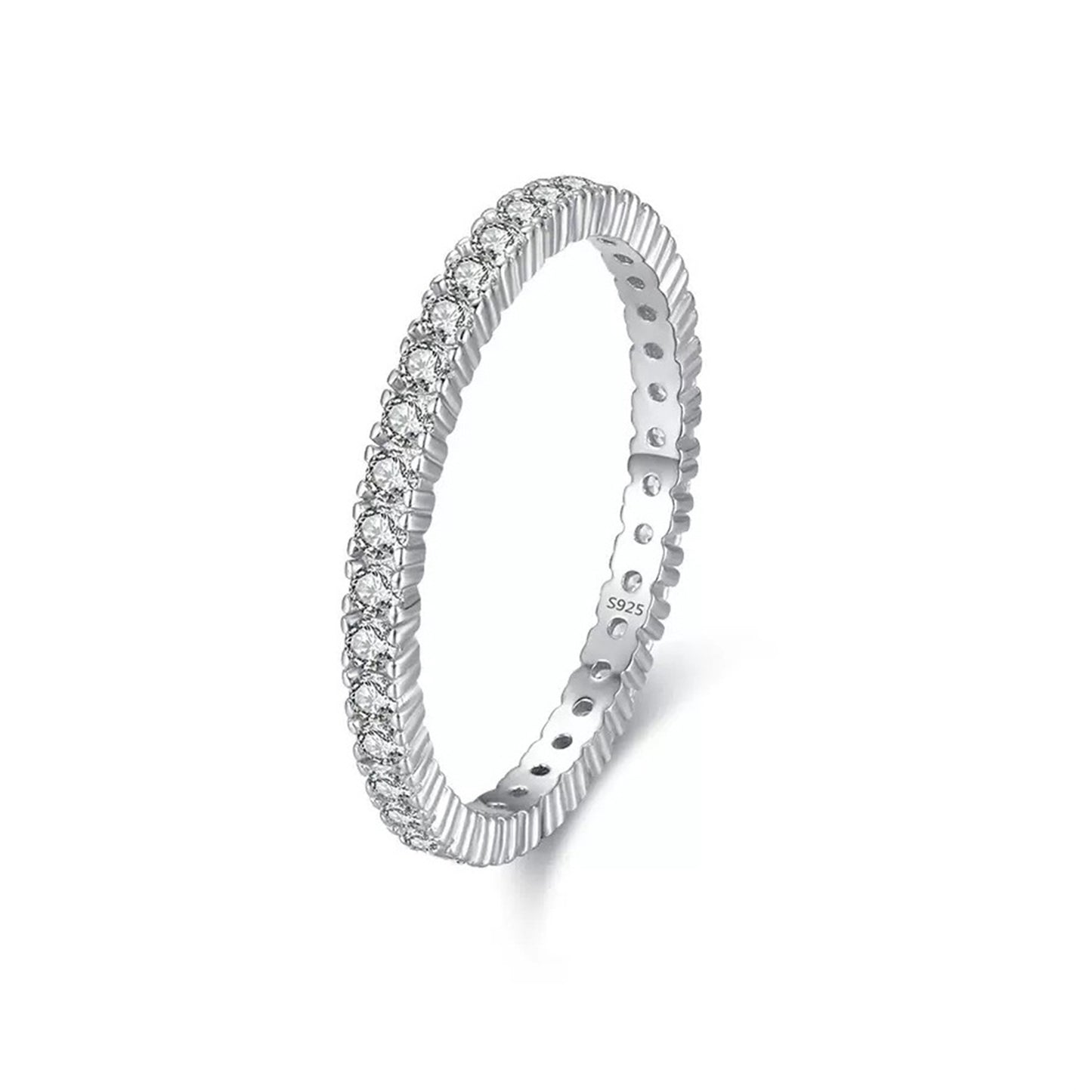 Inel din argint tennis elegant cu cristale zirconiu cesini