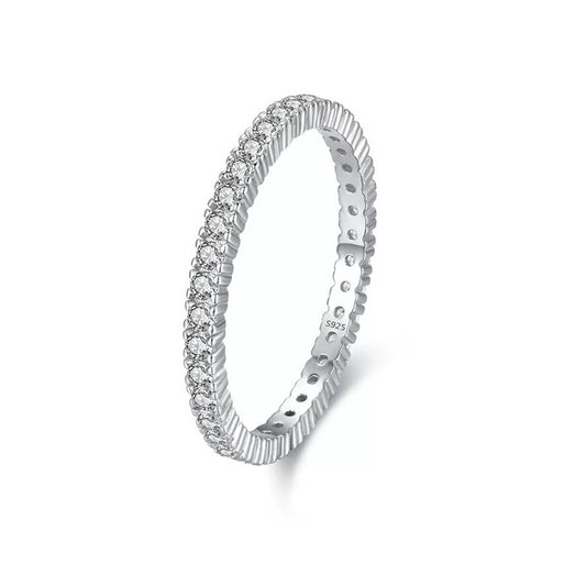 Inel din argint tennis elegant cu cristale zirconiu cesini