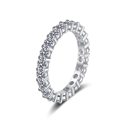 Inel din argint tennis band cu cristale zirconiu cesini