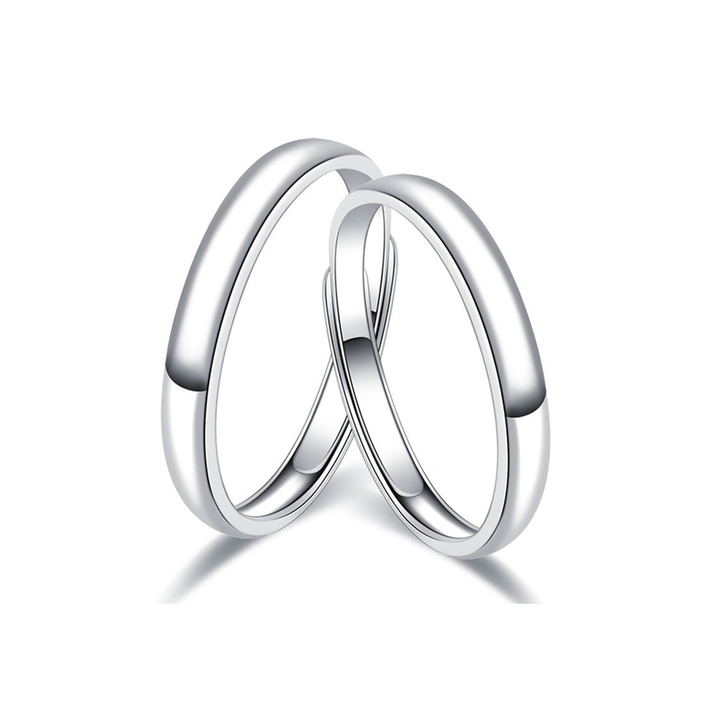 Set inele cuplu din argint pentru ea si el cesini