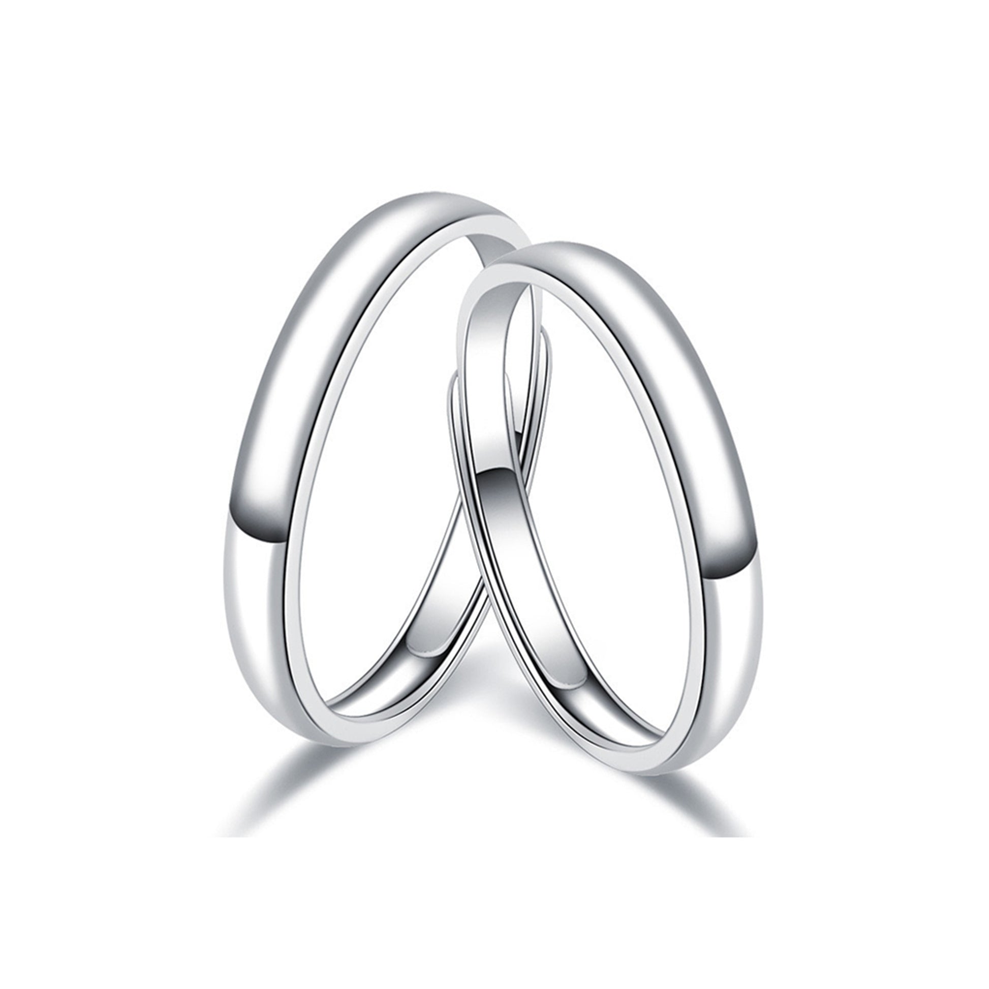 Set inele cuplu din argint pentru ea si el cesini