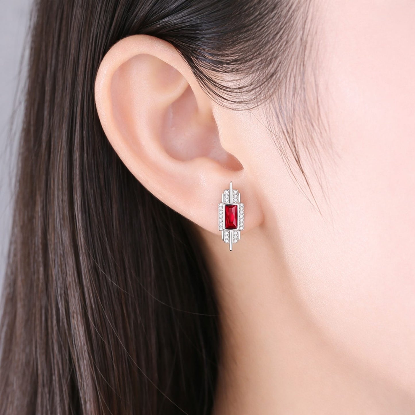 Set din Argint Aveline Ruby