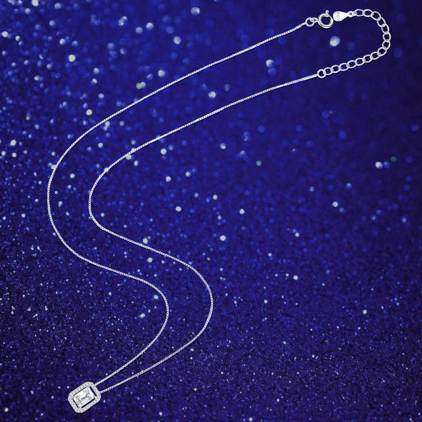 Set din argint colier si cercei elegant cu moissanite cesini colier cadou