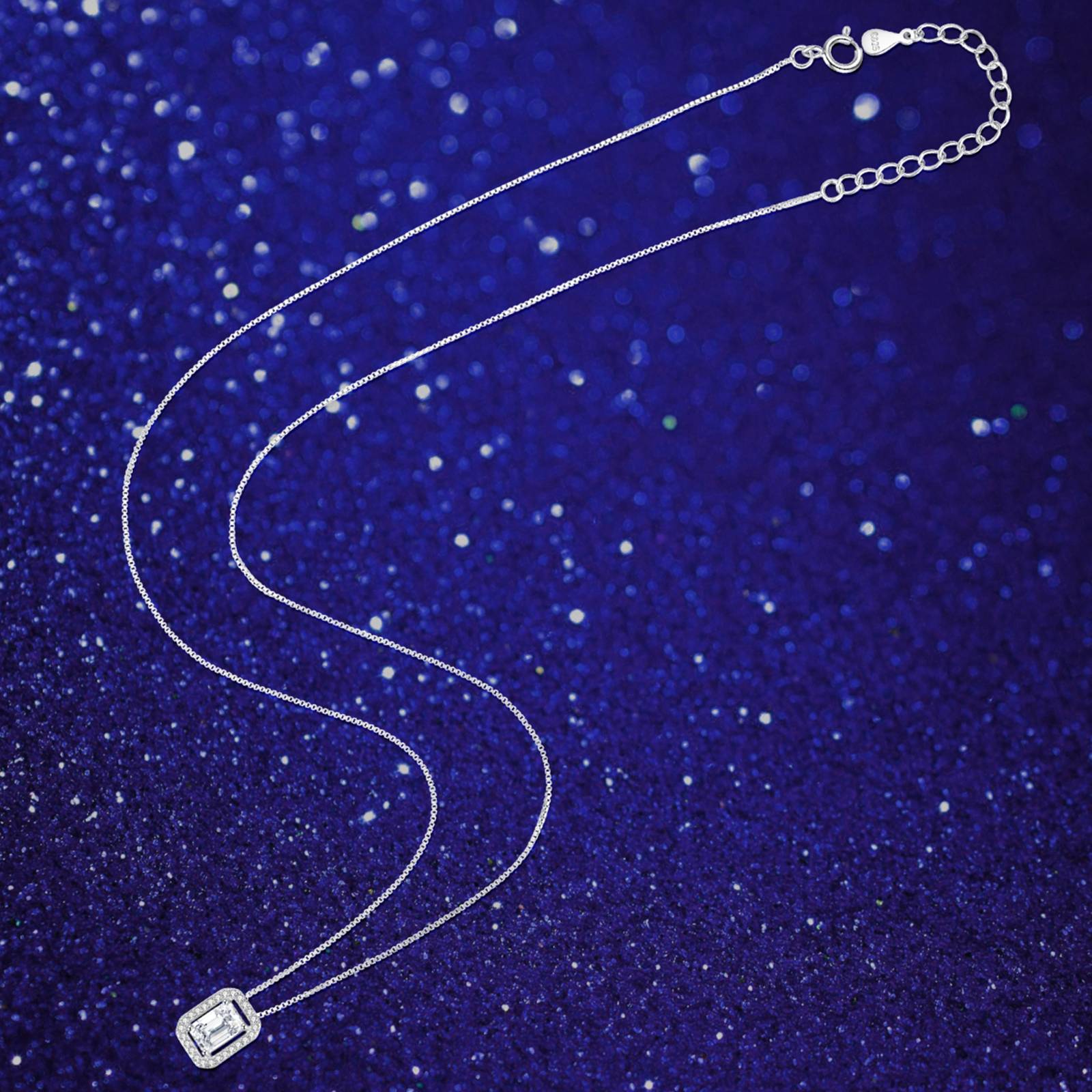 Set din argint colier si cercei elegant cu moissanite cesini colier cadou