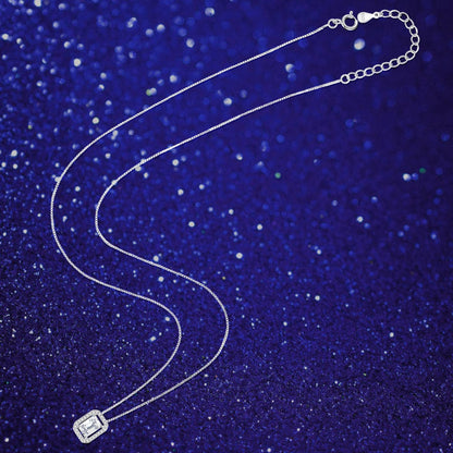 Set din argint colier si cercei elegant cu moissanite cesini colier cadou