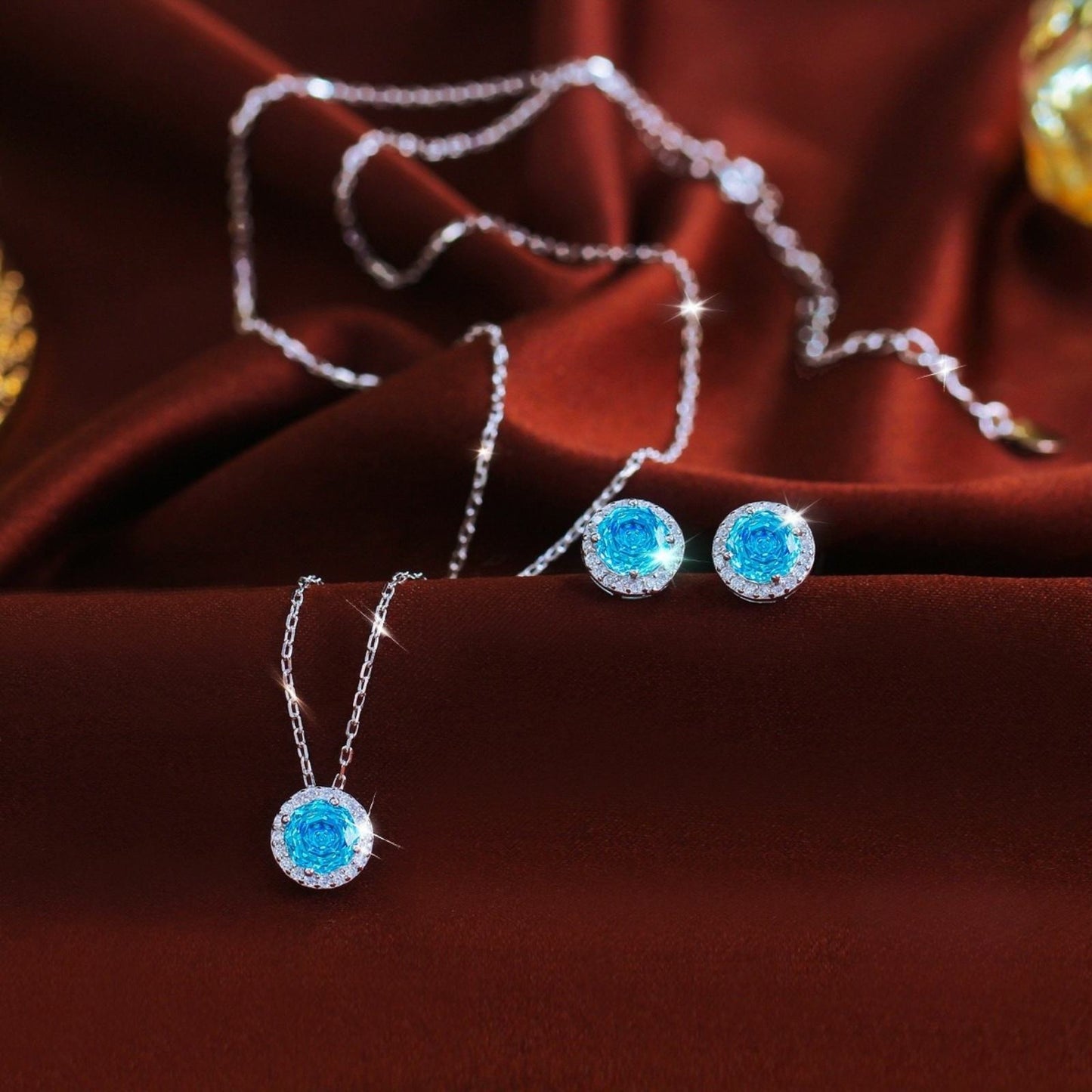 Set din Argint Zaira Topaz