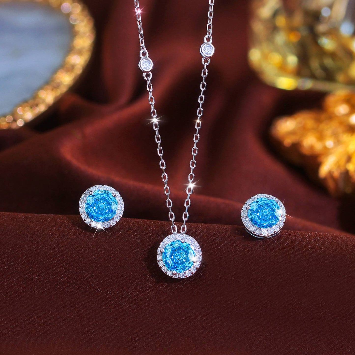 Set din Argint Zaira Topaz