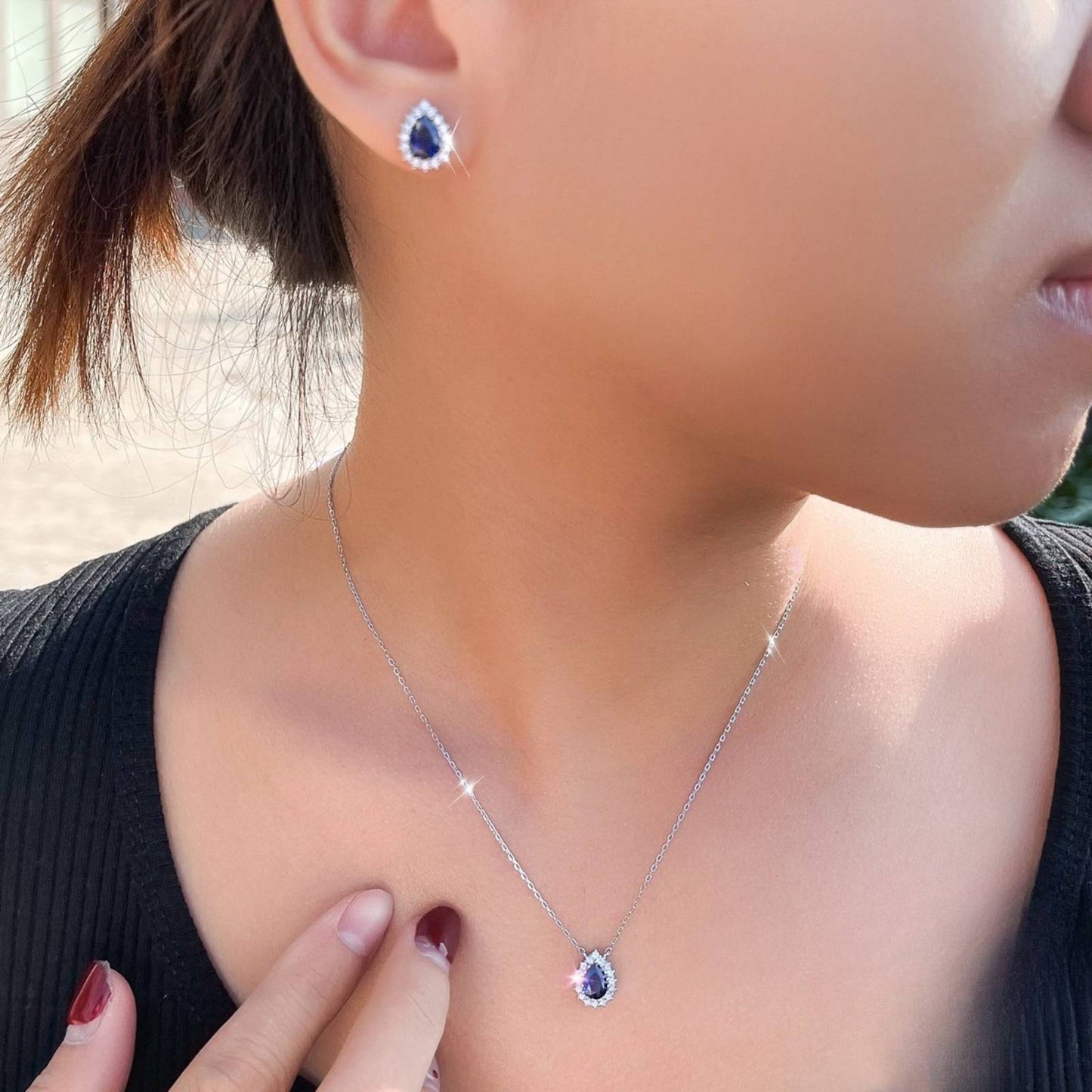 Set din Argint Denize Sapphire