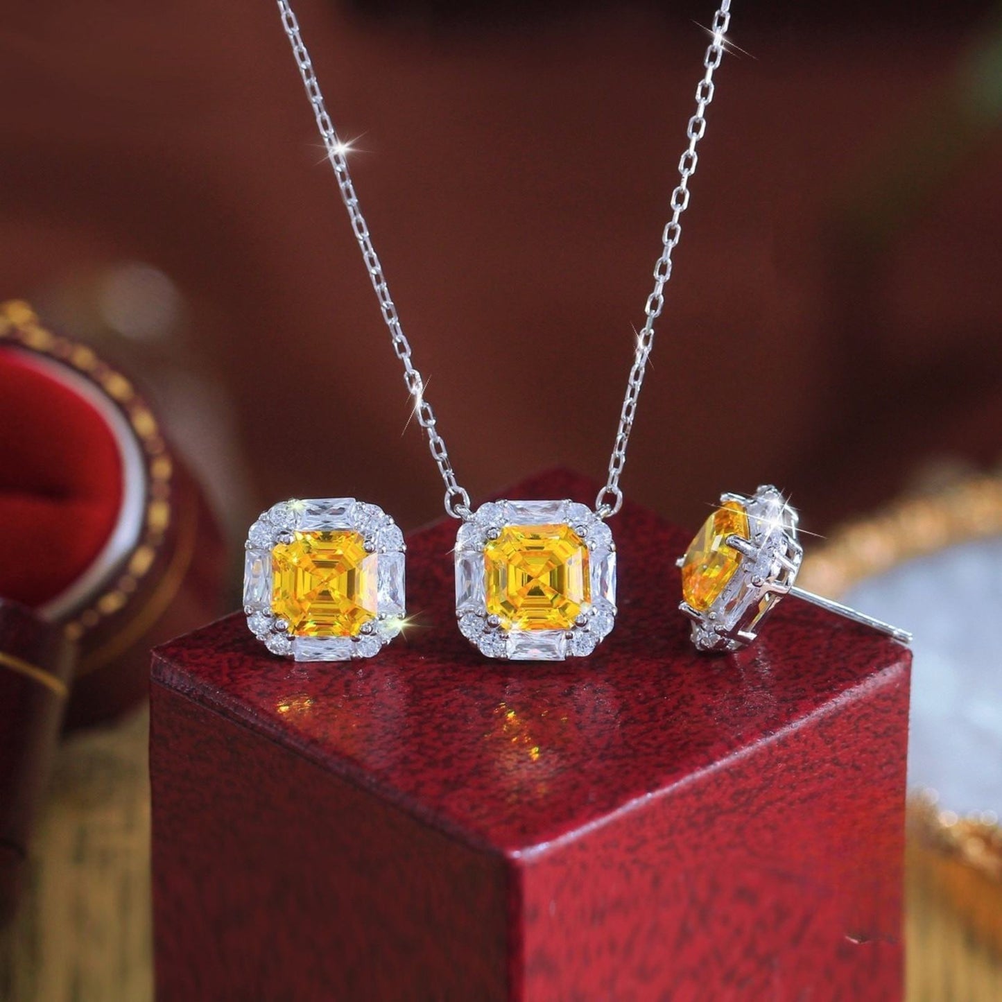 Set din Argint Lilibet Citrine