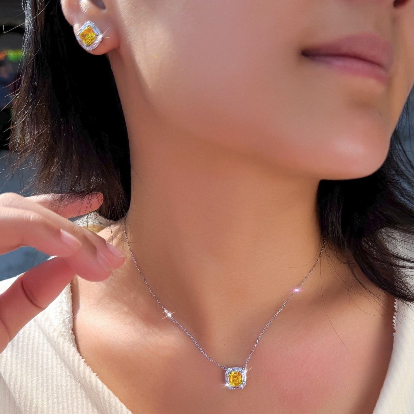 Set din Argint Lilibet Citrine