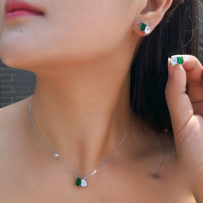 Set din Argint Luisa Emerald