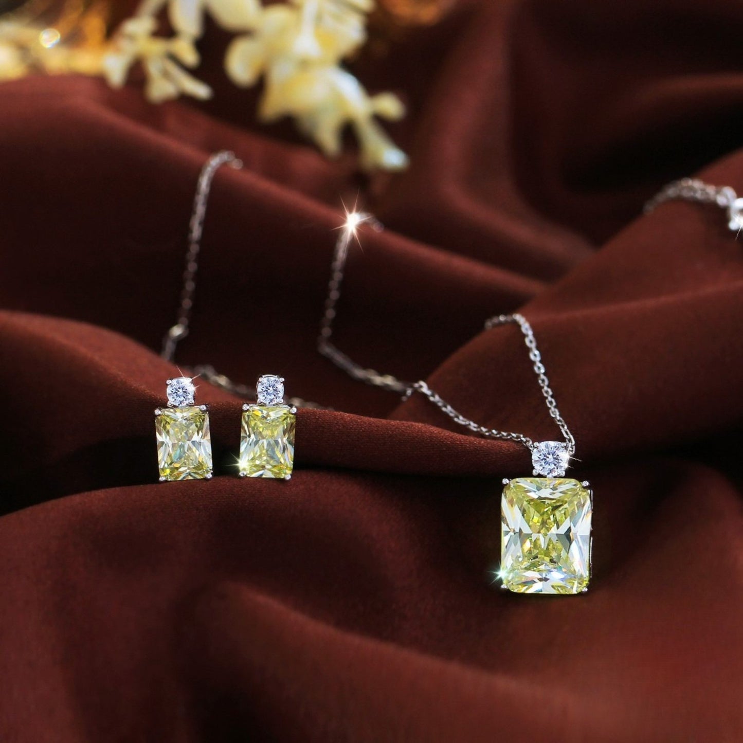 Set din Argint Allegra Citrine
