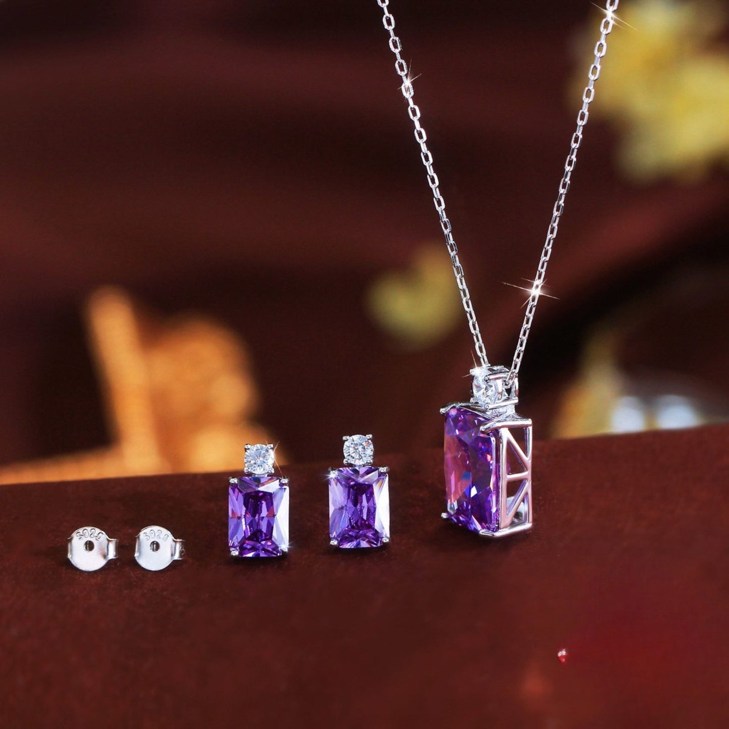 Set din Argint Alya Blue Topaz