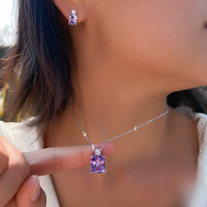 Set din Argint Alya Blue Topaz