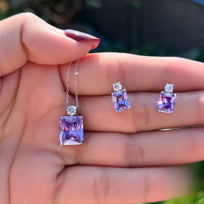 Set din Argint Alya Blue Topaz