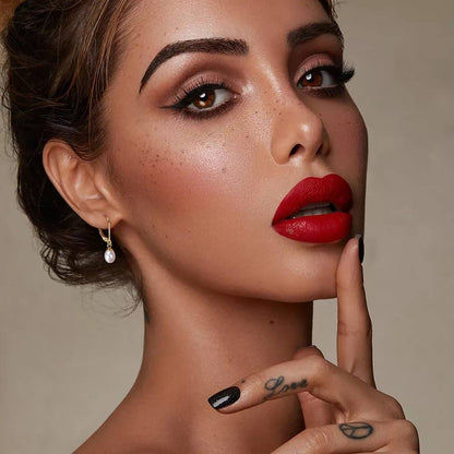 Cercei din Argint Gold Stud Pearl