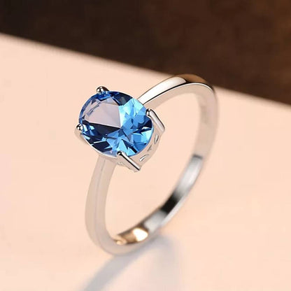 Inel din Argint Oval Topaz