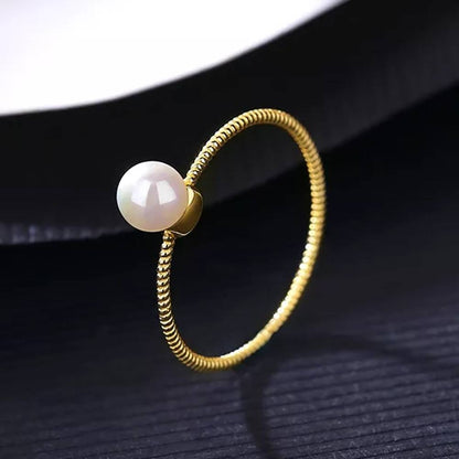 Inel din Argint Lonely Pearl