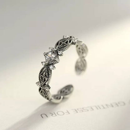 Inel reglabil din Argint Thai Zircon