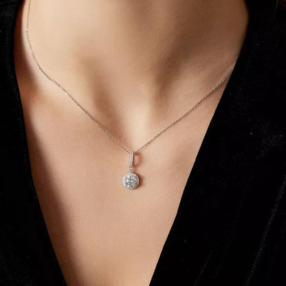 Set din Argint Round Moissanite