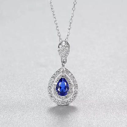 Colier din Argint Luxe Sapphire