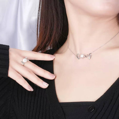 Colier din Argint Love Pearl