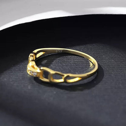 Inel din Argint Zircon Chain