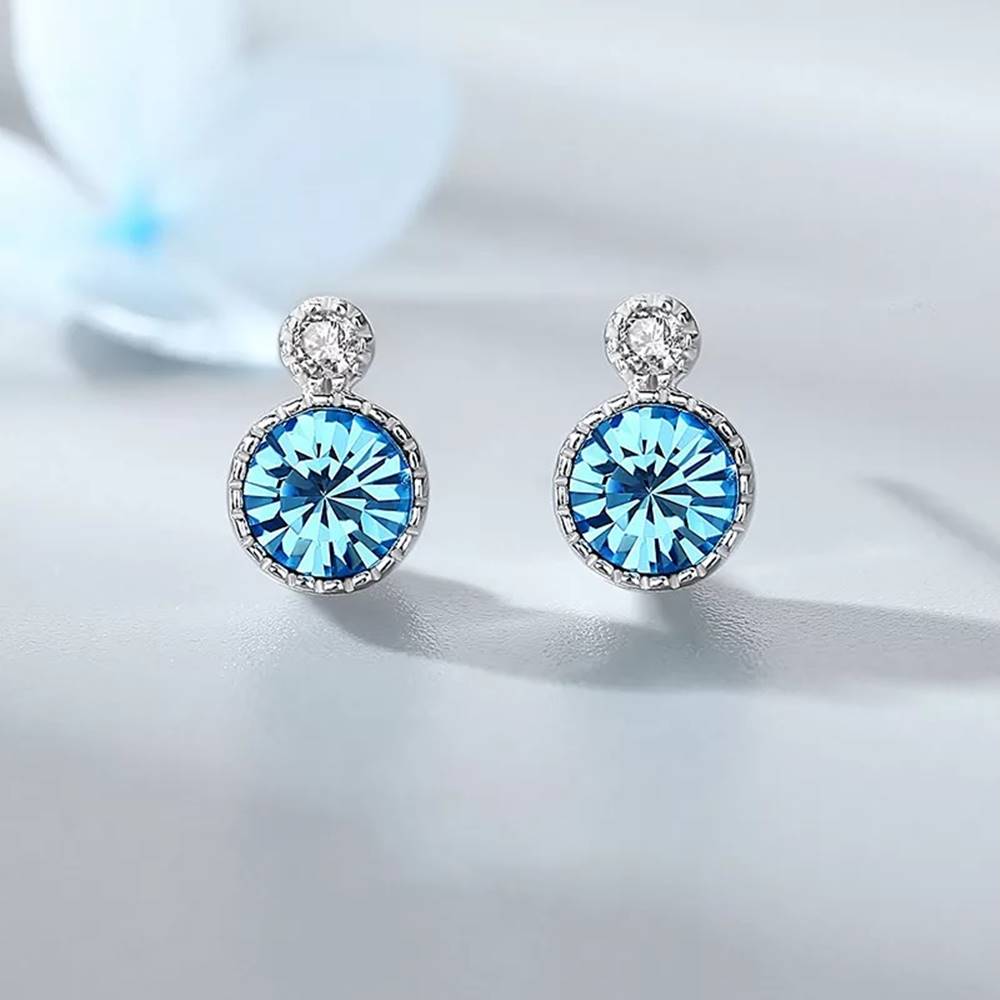 Set din Argint Blue Crystal