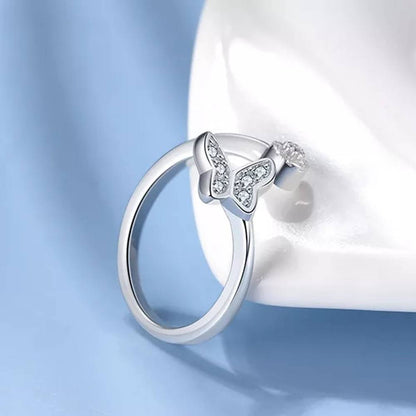 Inel reglabil din Argint Ava Butterfly