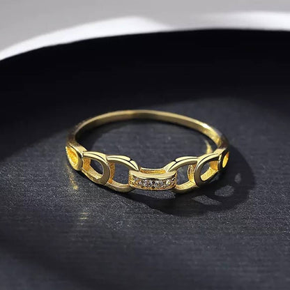 Inel din Argint Zircon Chain