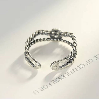 Inel reglabil din Argint Vintage Zircon