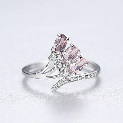 Inel reglabil din Argint Colourful Roses