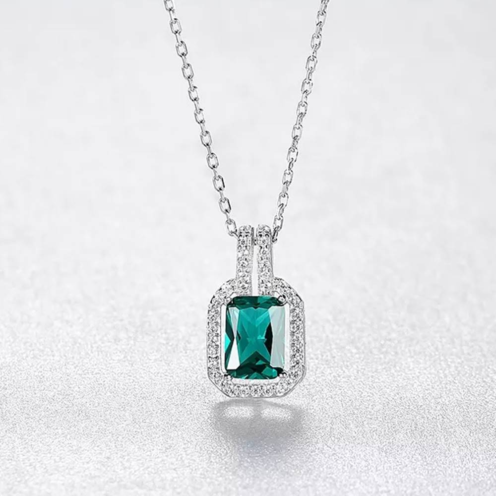 Colier din Argint Diamond Emerald