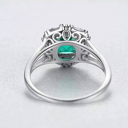 Inel din Argint Green Emerald
