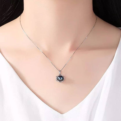 Colier din Argint Flower Pearl