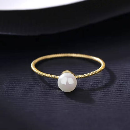 Inel din Argint Lonely Pearl