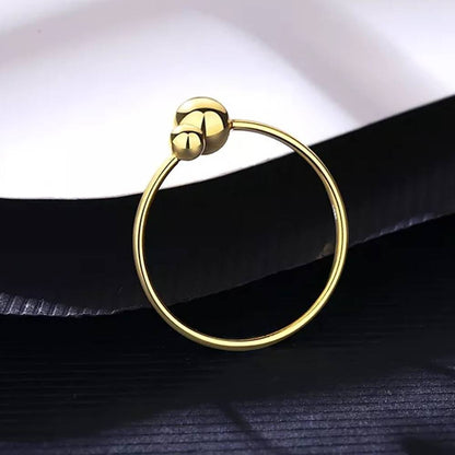 Inel reglabil din Argint Gold Beads