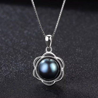 Colier din Argint Flower Pearl