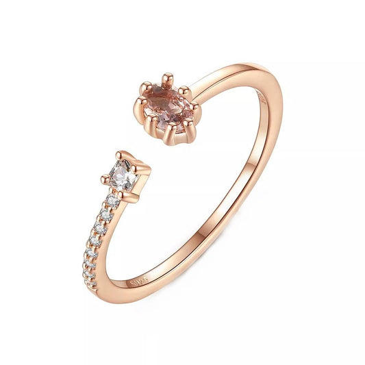 Inel reglabil din Argint Rose Diamonds