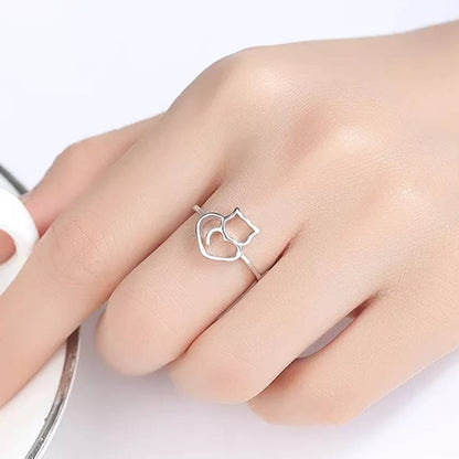 Inel din Argint Silver Cat