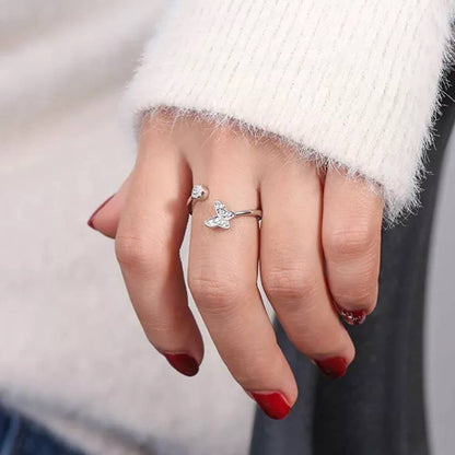 Inel reglabil din Argint Ava Butterfly