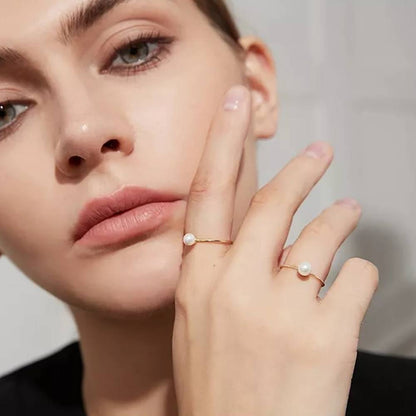 Inel din Argint Lonely Pearl