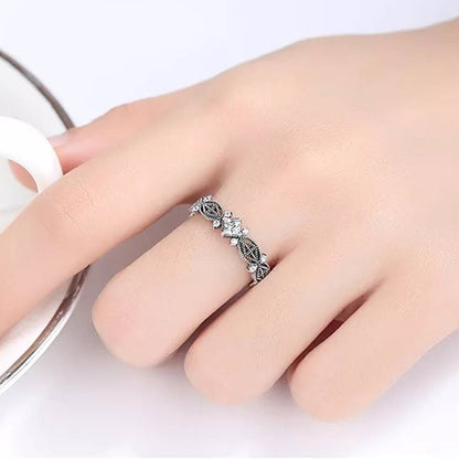 Inel reglabil din Argint Thai Zircon