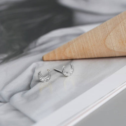 Cercei din Argint Moon and Diamonds