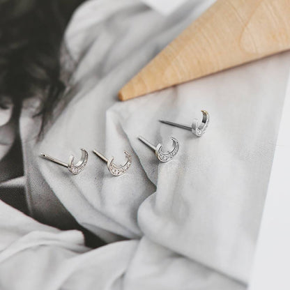 Cercei din Argint Moon and Diamonds