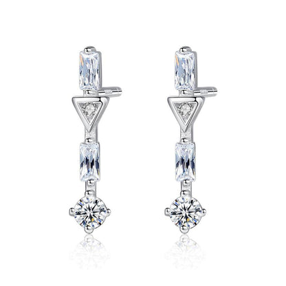 Cercei din Argint Geometric Diamonds