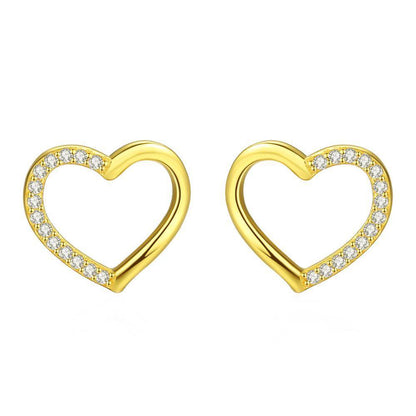 Cercei din Argint Pure Heart Gold