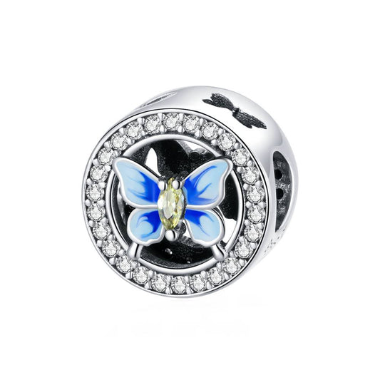 Talisman din Argint Colourful Butterfly