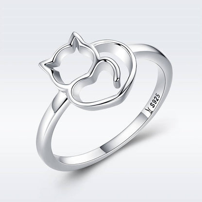 Inel din Argint Cute Cat